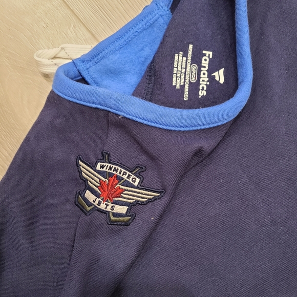 Winnipeg JETS NHL Fanatics Breakaway Lace Up Crew Pullover Sweatshirt - Picture 7 of 8